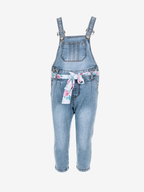 Picture of YX2037 GIRLS DUNGAREE IN DENIM FULL LENGTH